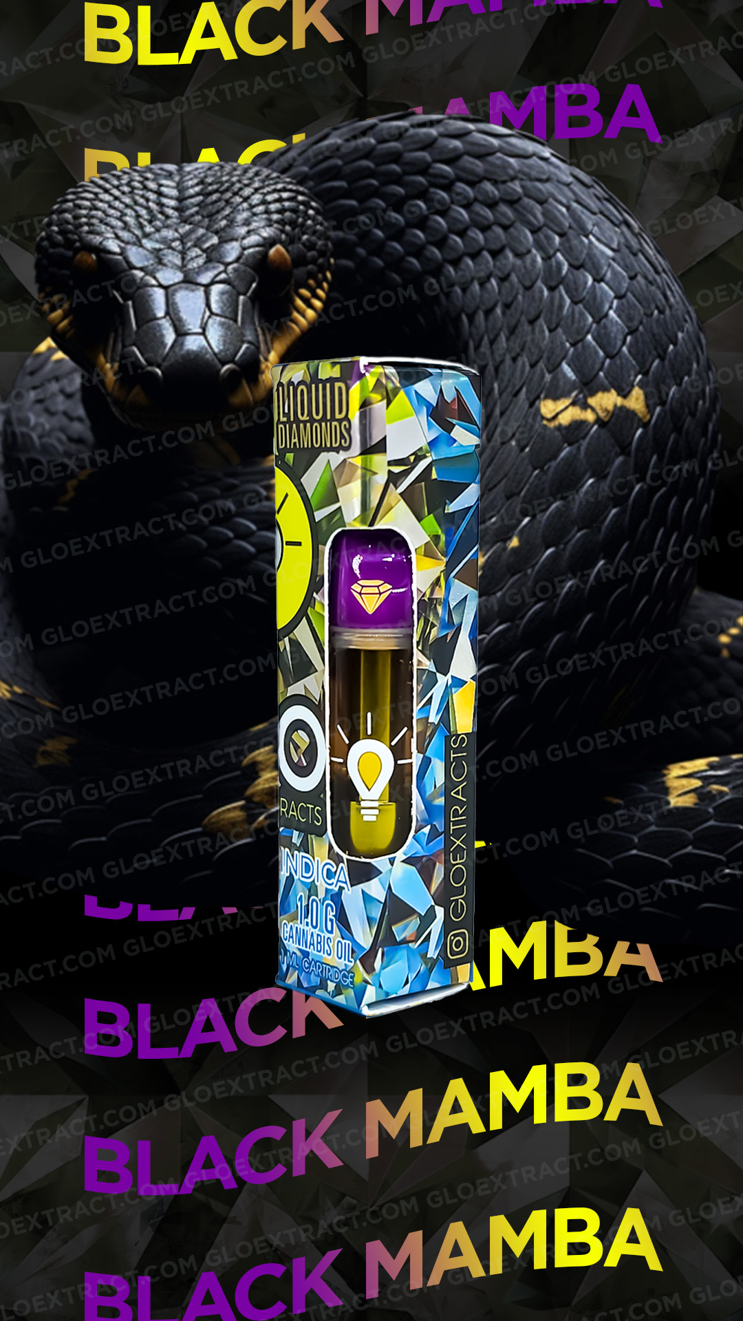 Glo diamonds Black Mamba